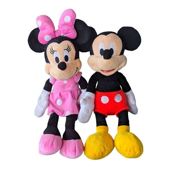Disney Parks Mickey Mouse & Minnie Mouse 16" Plush Dolls - Picture 1 of 16